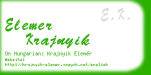 elemer krajnyik business card